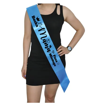 Szarfa NIEBIESKA Ślub Boska Mama Pana Młodego